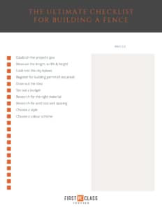 The Ultimate Checklist for Building a Fence