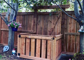 Wood fence