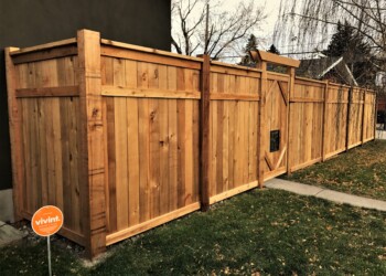 Wood fence