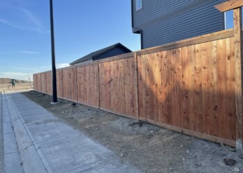 Wood fence