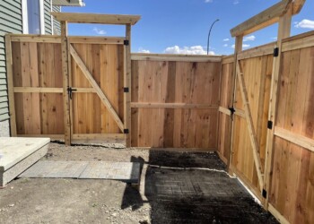 Wood fence