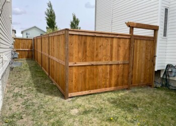 Wood fence
