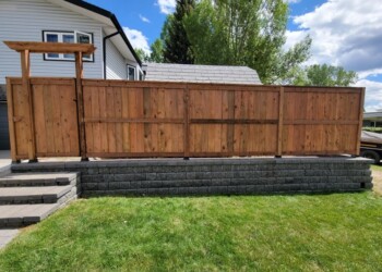 Wood fence