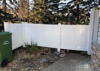 White Vinyl Fence with Gates