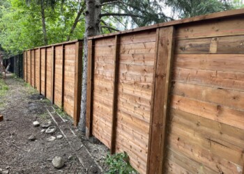 Wood fence