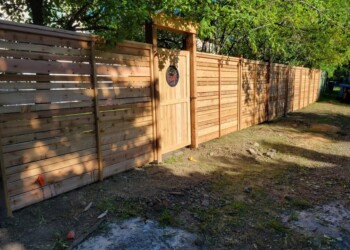 Wood fence